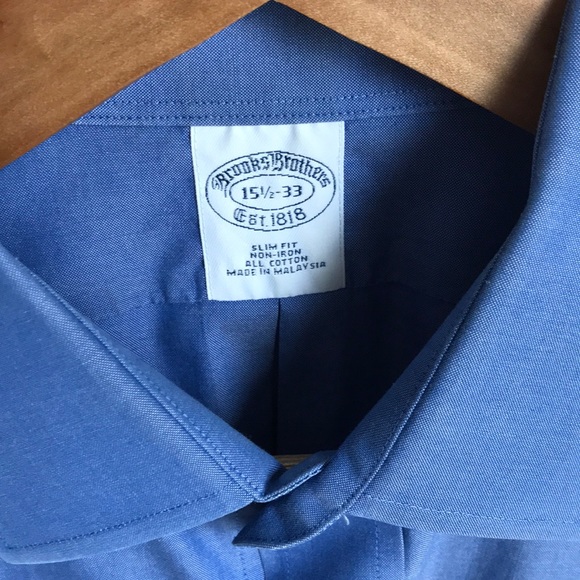 Brooks Brothers, 15 1/2 - 33, Blue Dress Shirt - Picture 2 of 8